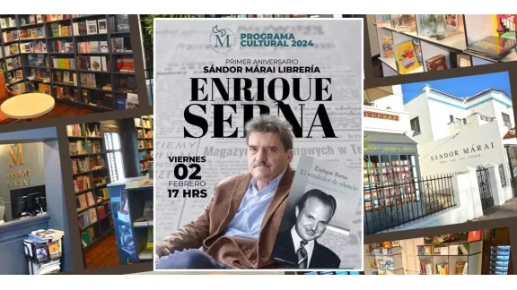 Enrique Serna vuelve a Sándor Márai Librería. Presentará “El vendedor de silencio”